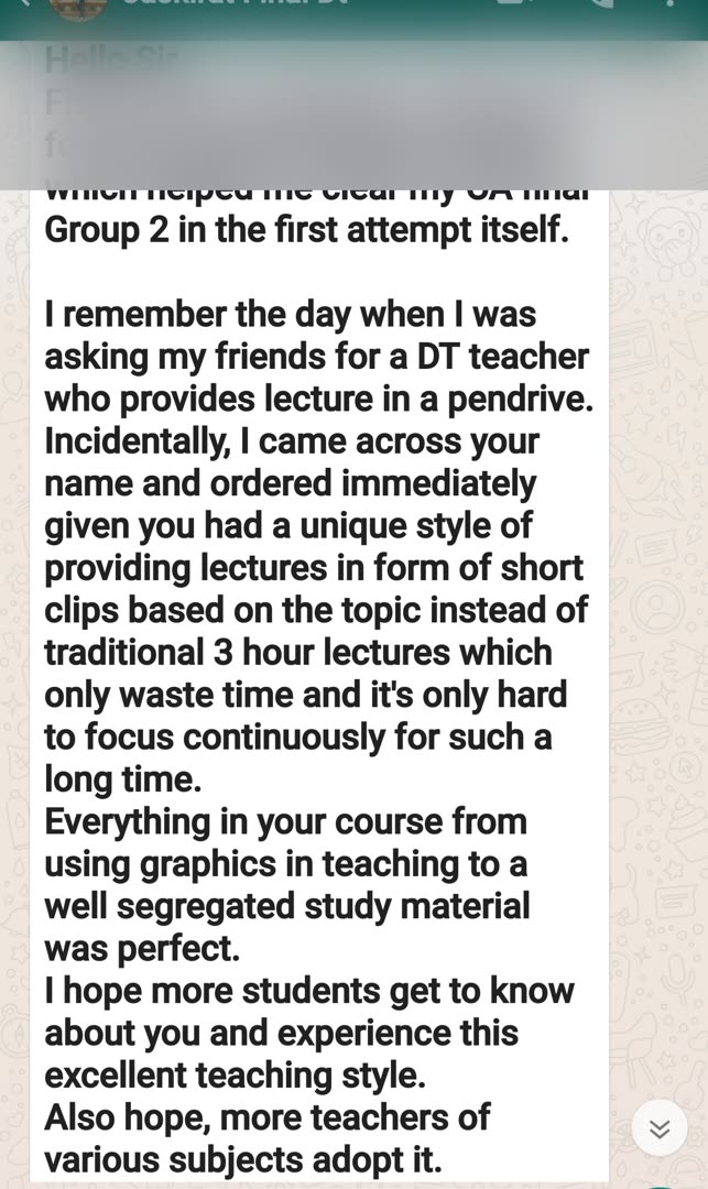 Student message