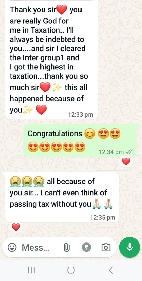 Student message