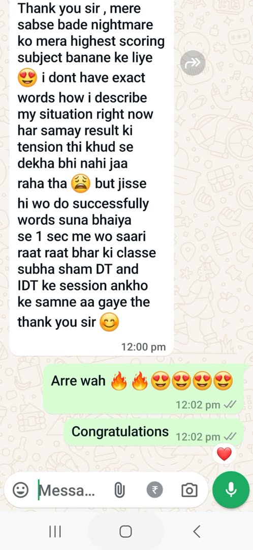Student message