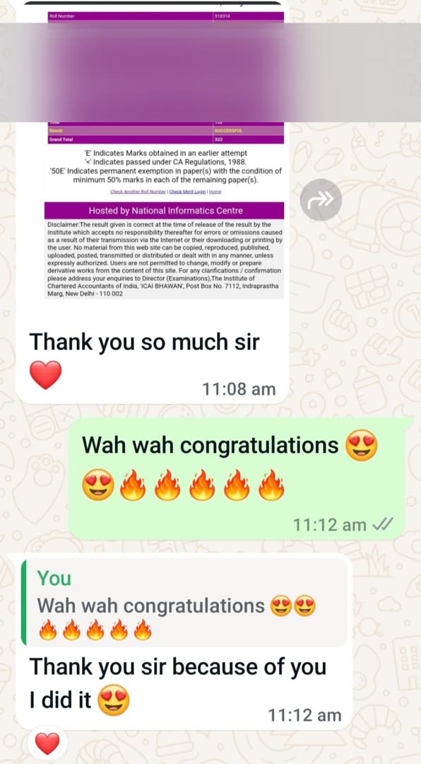 Student message