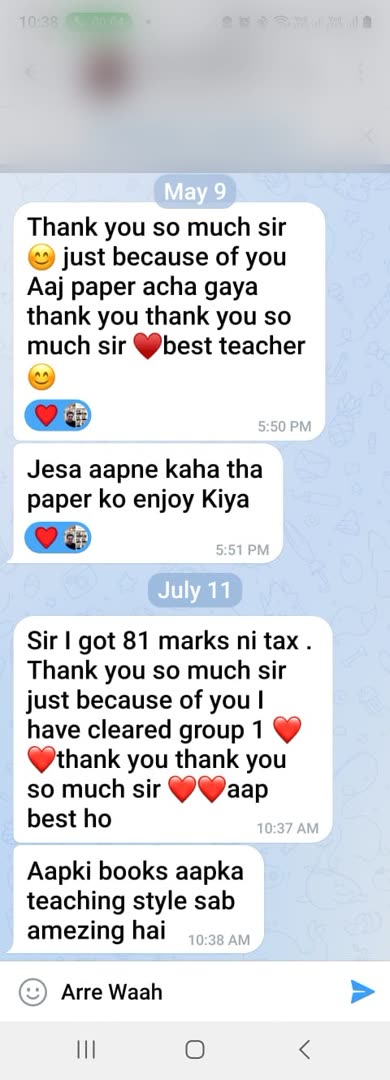 Student message