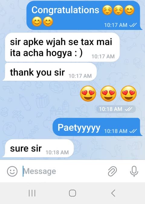 Student message