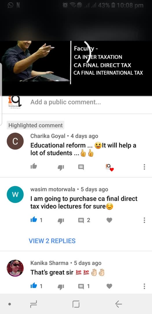 Student message