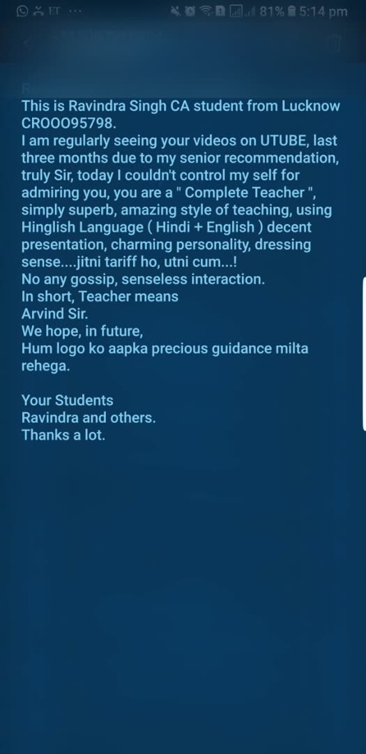 Student message