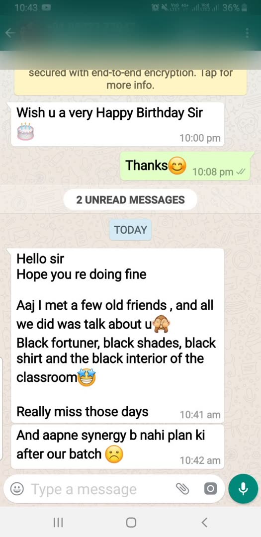 Student message