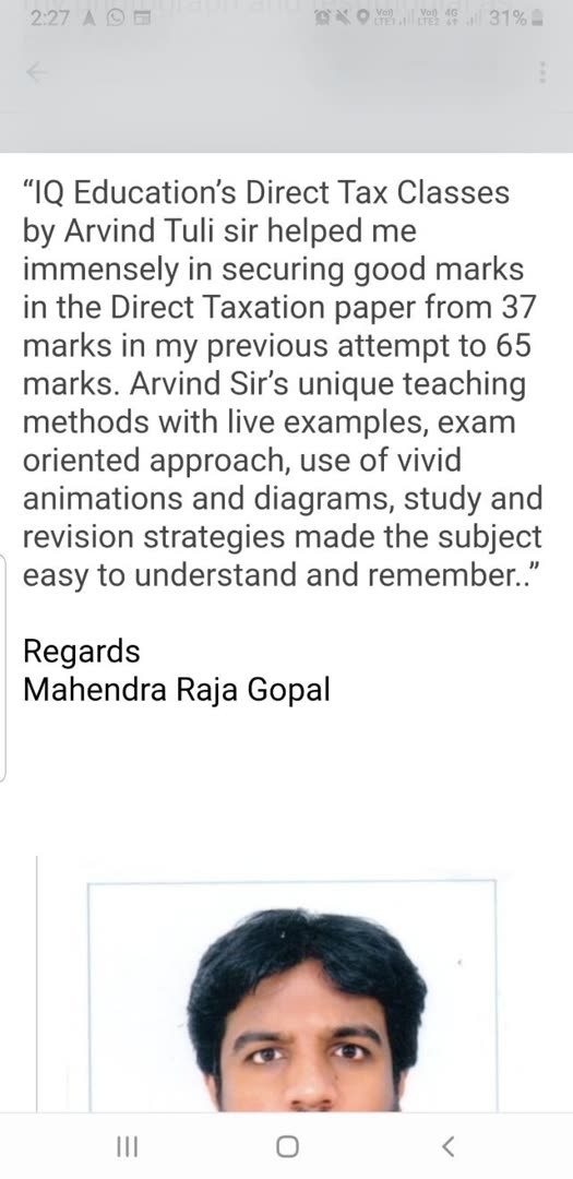 Student message