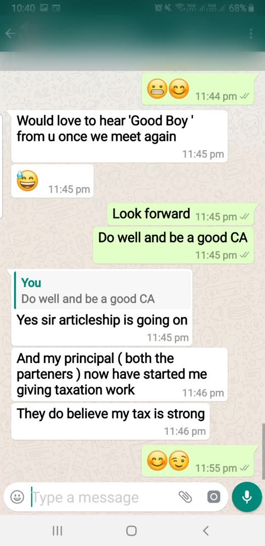 Student message