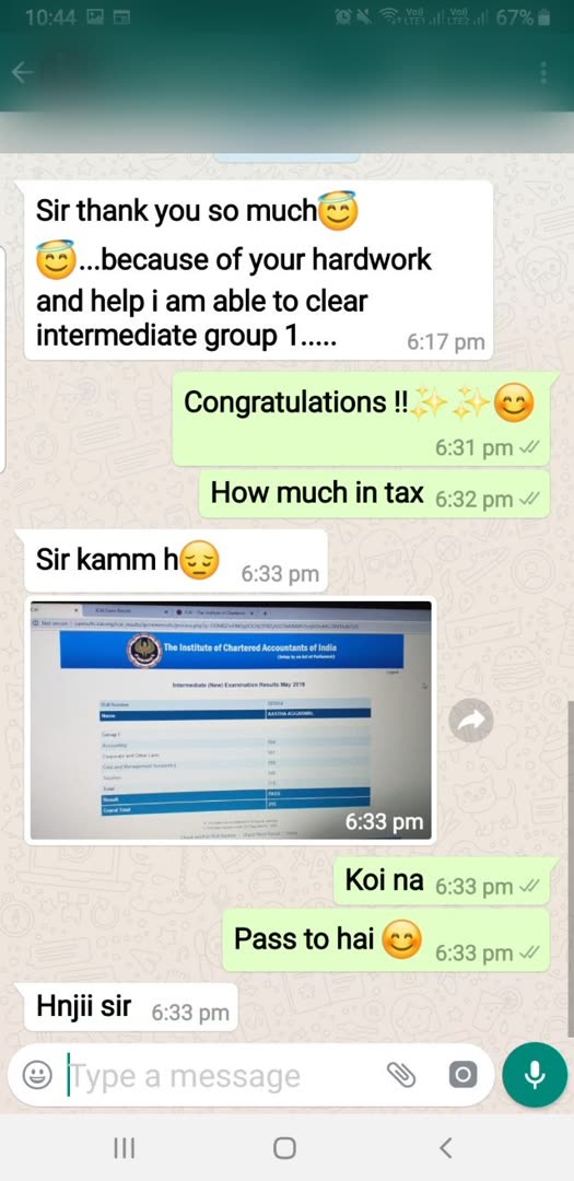 Student message