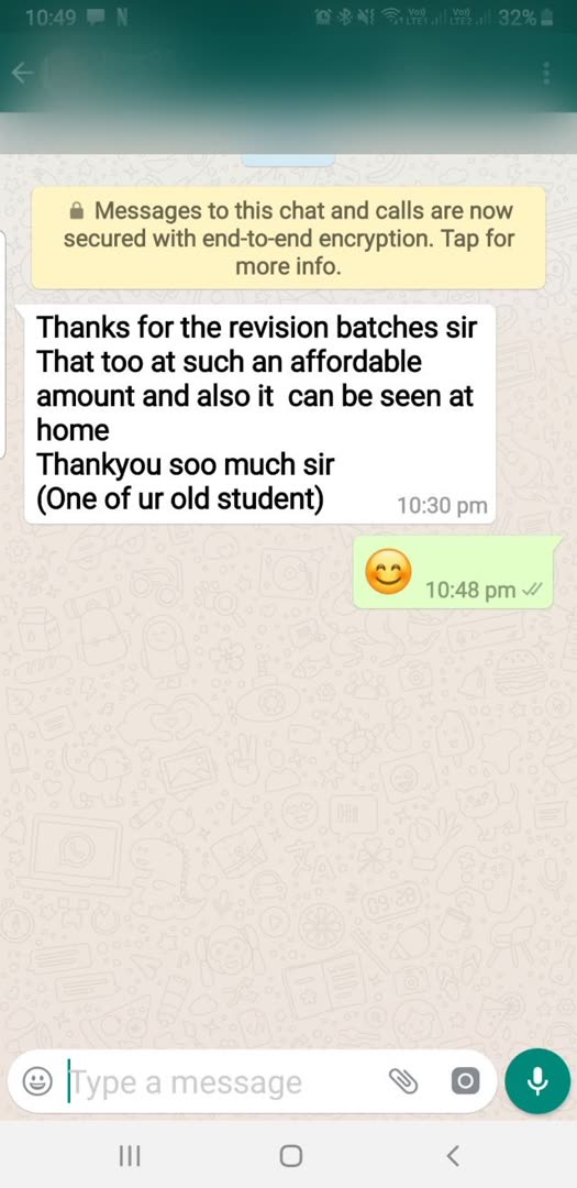Student message