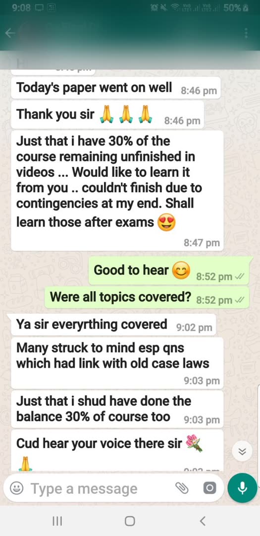 Student message