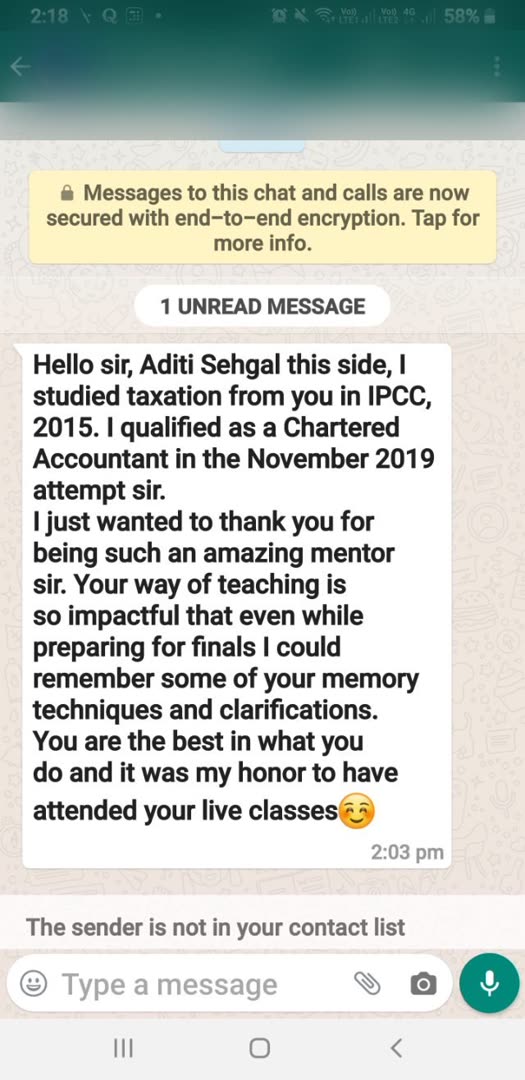 Student message