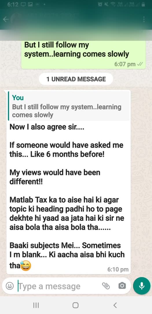 Student message