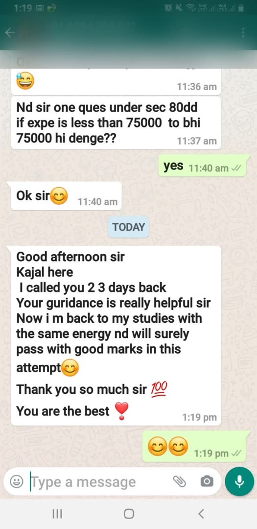 Student message