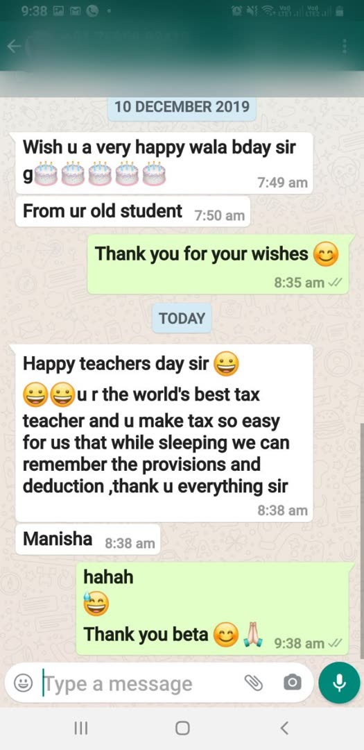 Student message