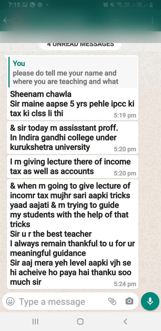Student message